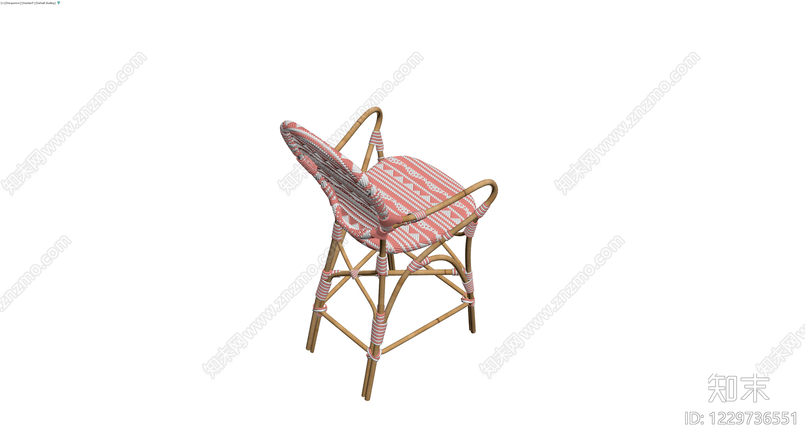 粉白编织藤椅3D模型下载【ID:1229736551】