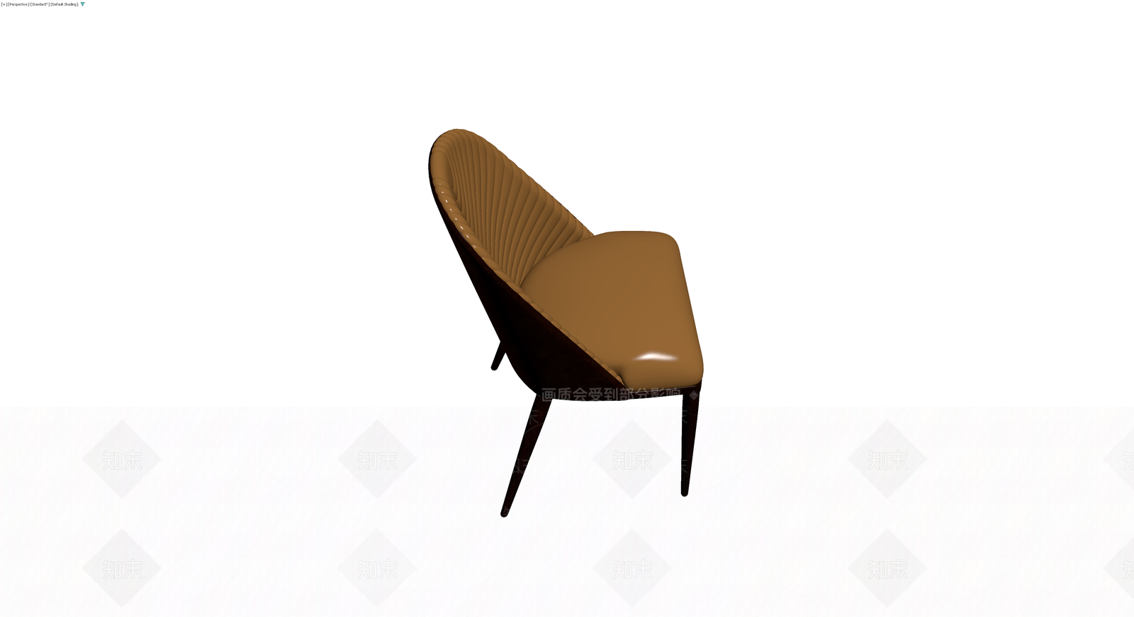 棕色软包餐椅3D模型下载【ID:1230181795】