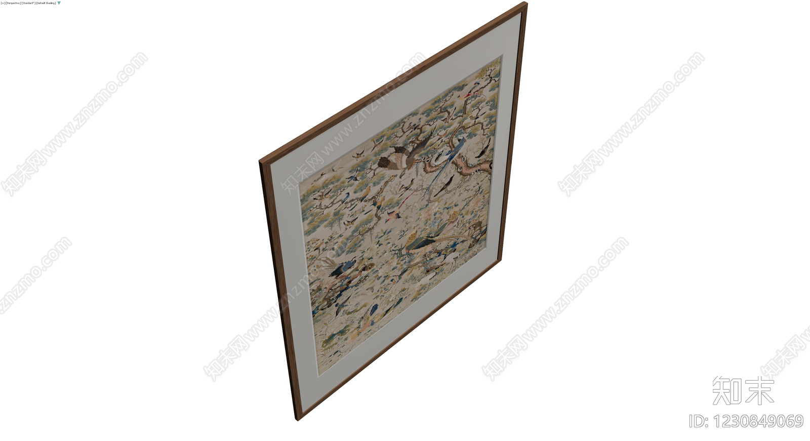 装裱鸟类刺绣挂画3D模型下载【ID:1230849069】