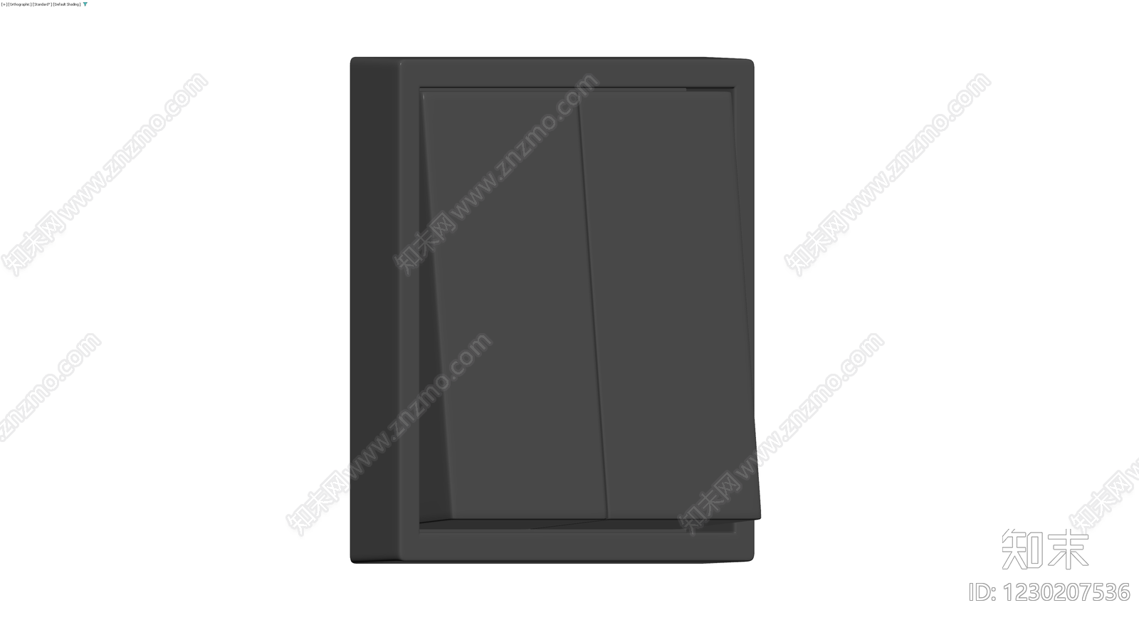 双开门柜体灰模3D模型下载【ID:1230207536】