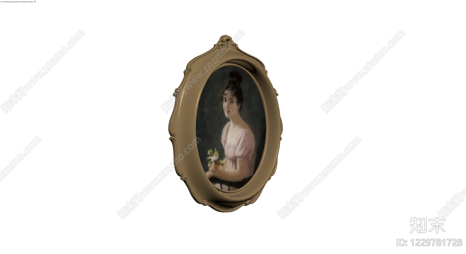 古典装饰画框组件3D模型下载【ID:1229781728】