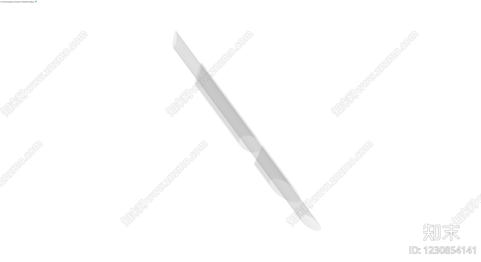 长条形白色装饰灯具3D模型下载【ID:1230854141】