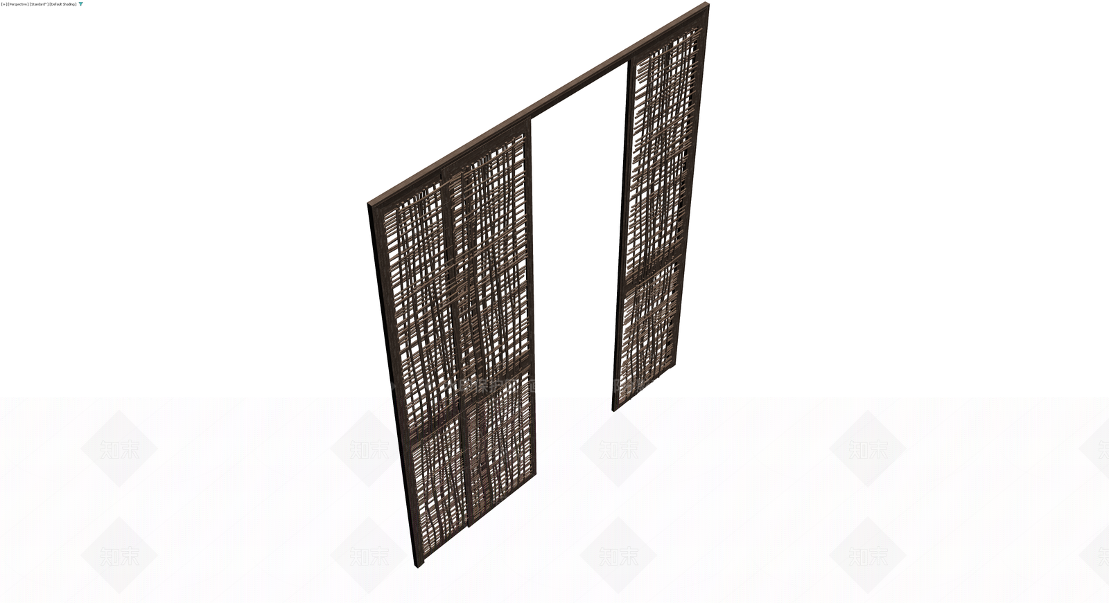 木质编织镂空屏风3D模型下载【ID:1230678023】