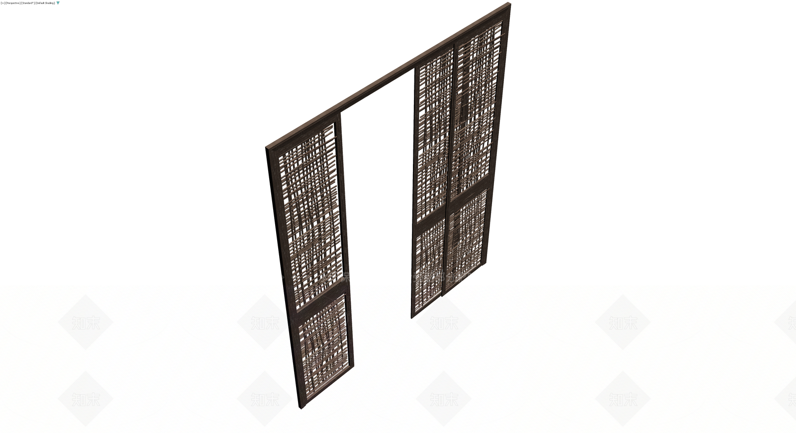 木质编织镂空屏风3D模型下载【ID:1230678023】