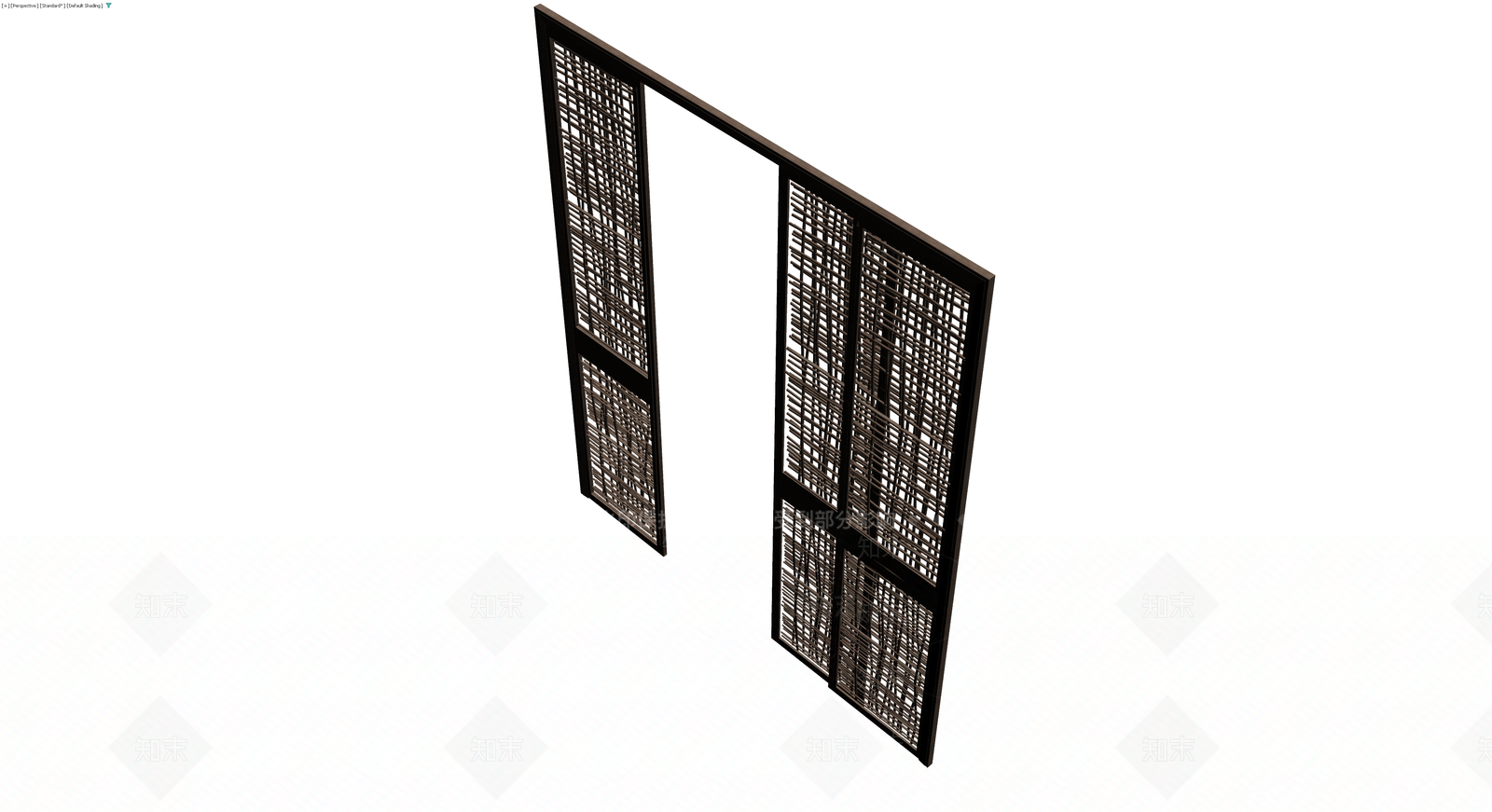 木质编织镂空屏风3D模型下载【ID:1230678023】