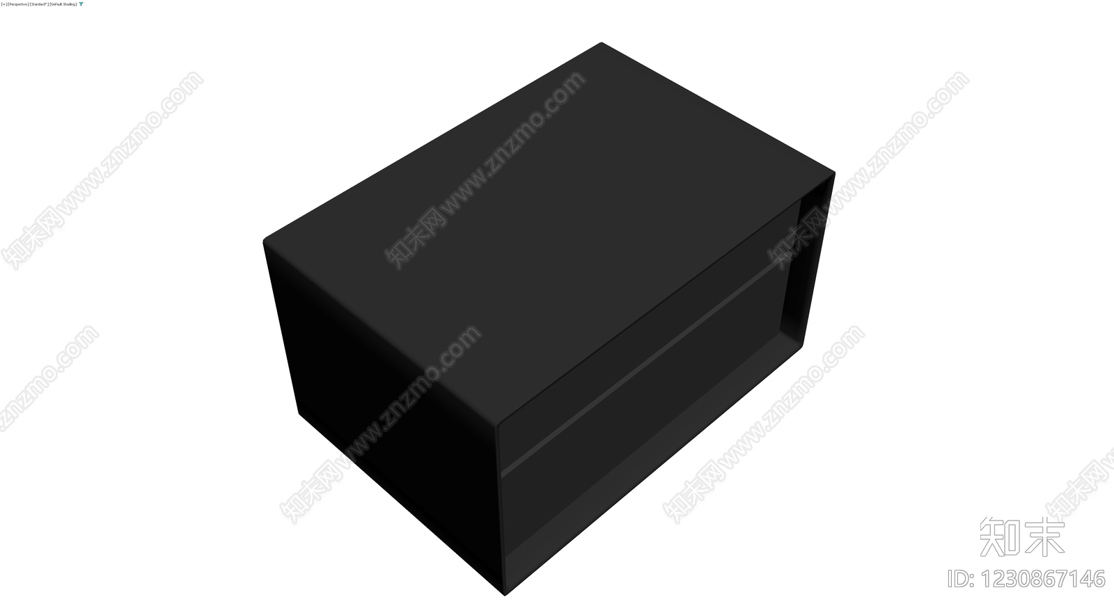 黑色简约抽屉柜3D模型下载【ID:1230867146】