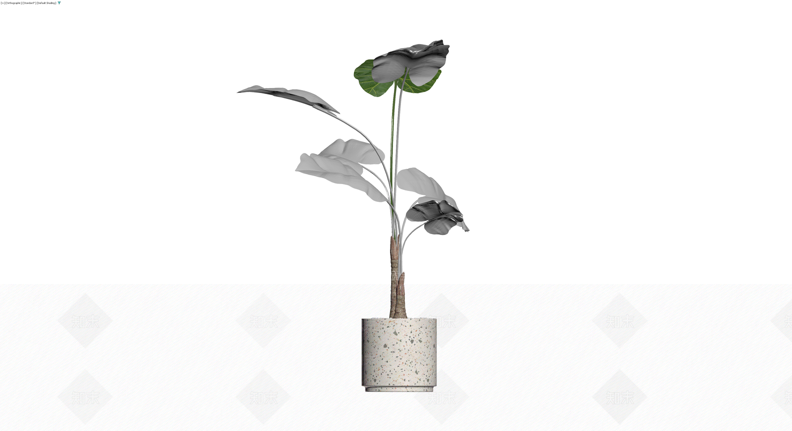 盆栽植物（灰模）3D模型下载【ID:1230435199】
