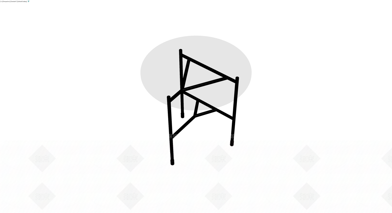 黑色框架玻璃圆桌3D模型下载【ID:1229630702】