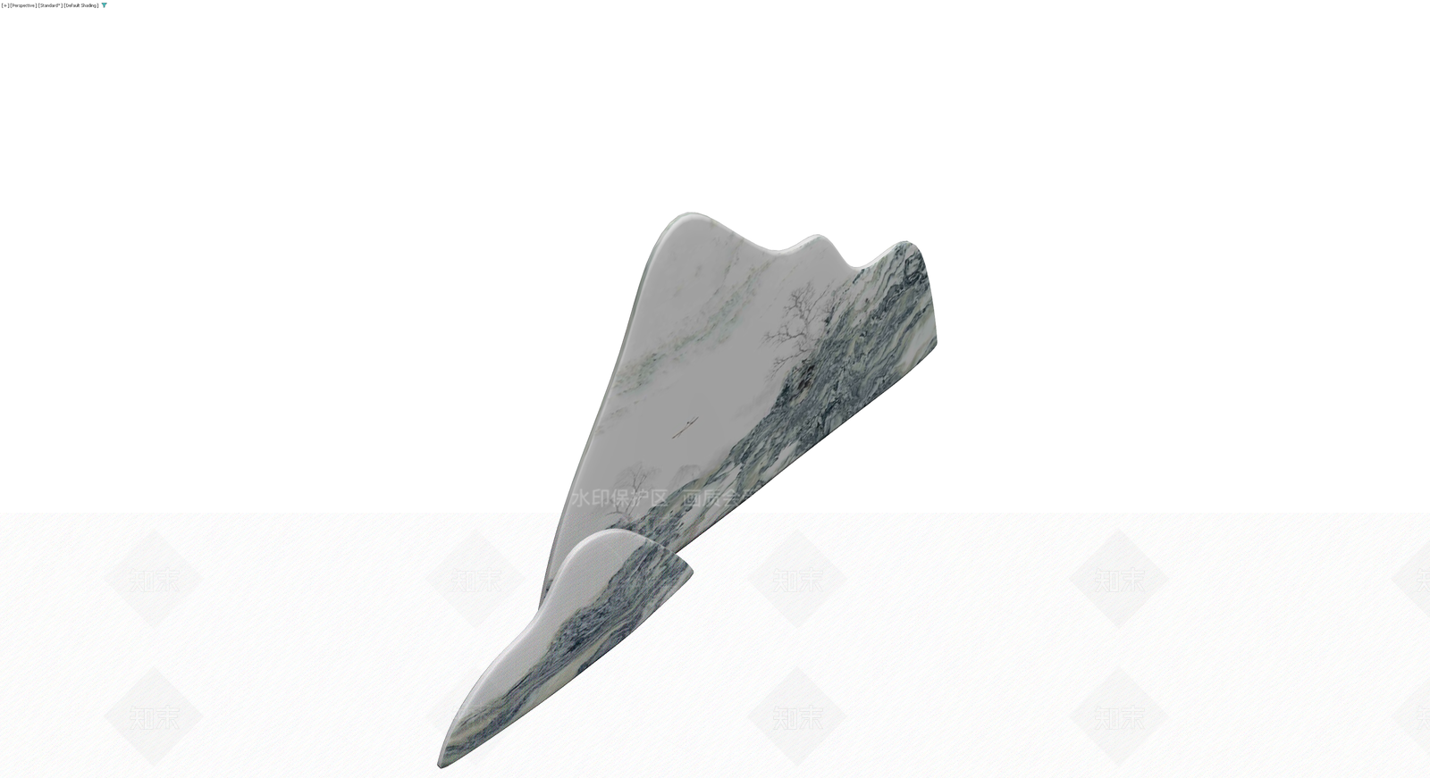 山水风格陶瓷摆件3D模型下载【ID:1229677744】