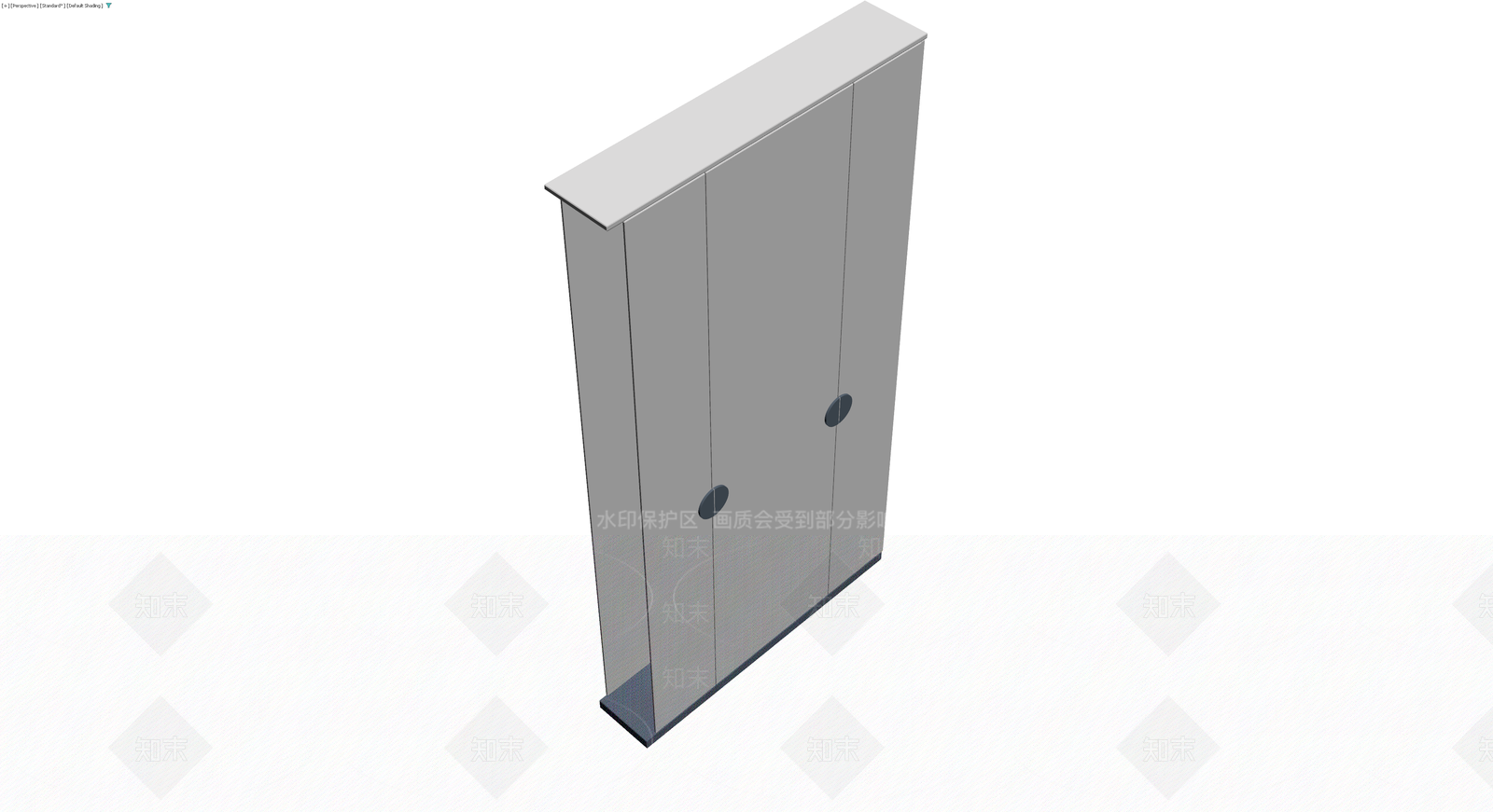 双门储物柜灰模3D模型下载【ID:1230087434】