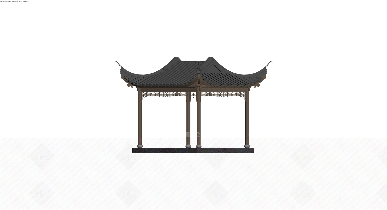中式四角景观亭3D模型下载【ID:1229640708】
