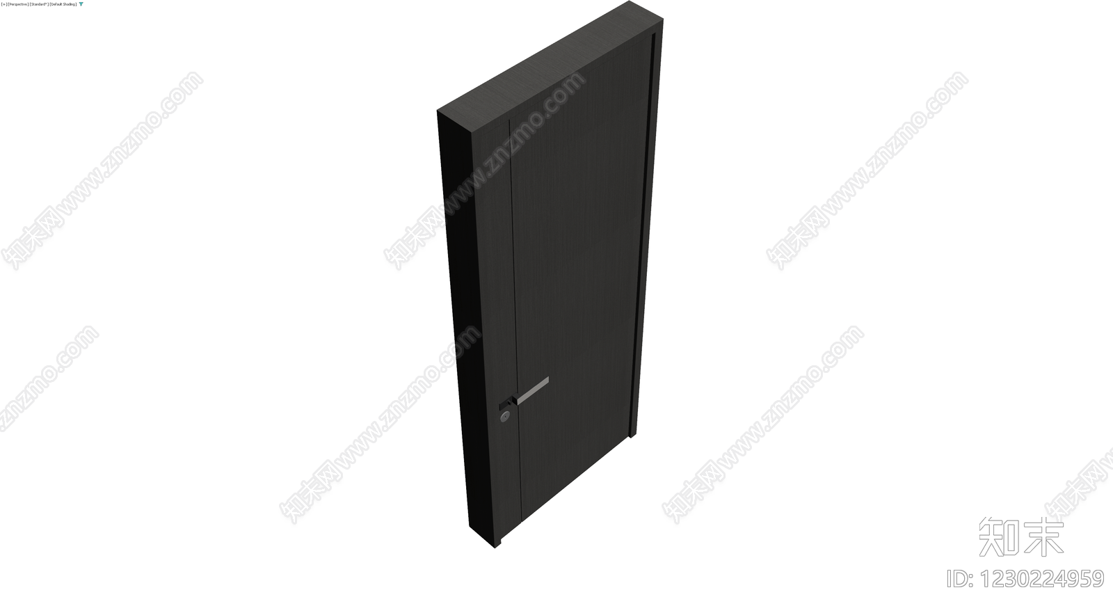 现代深色木纹门体3D模型下载【ID:1230224959】