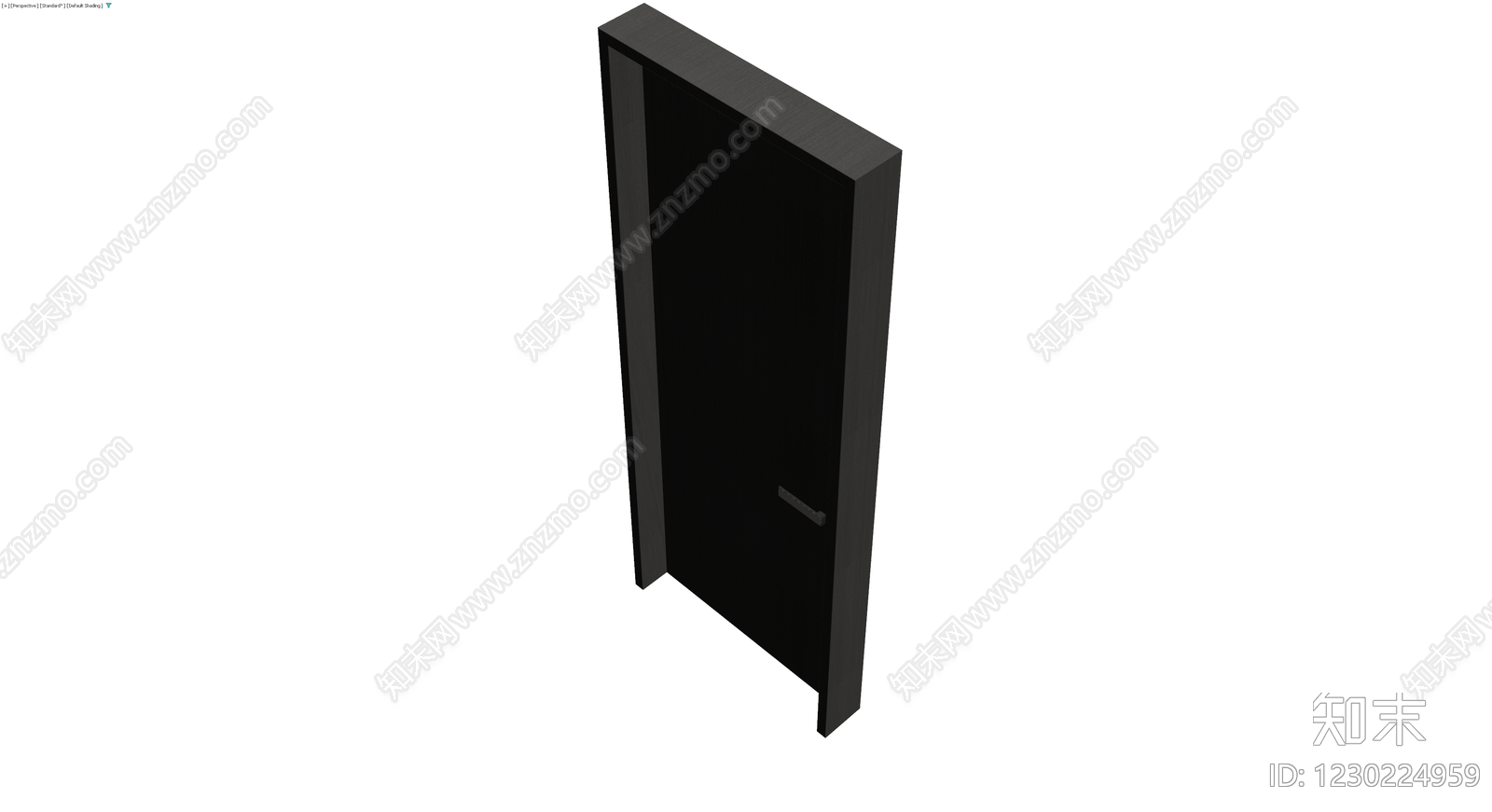 现代深色木纹门体3D模型下载【ID:1230224959】