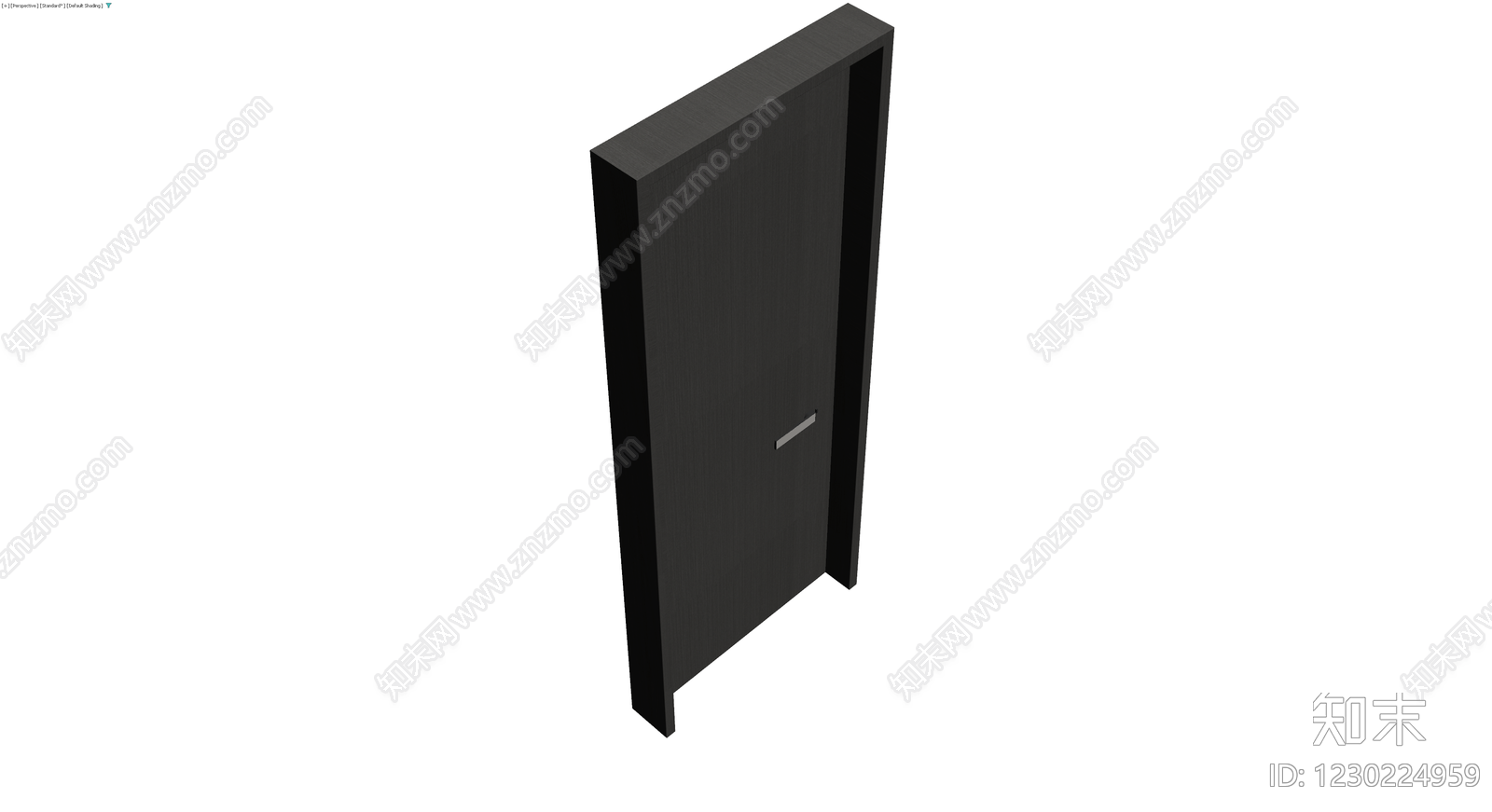 现代深色木纹门体3D模型下载【ID:1230224959】