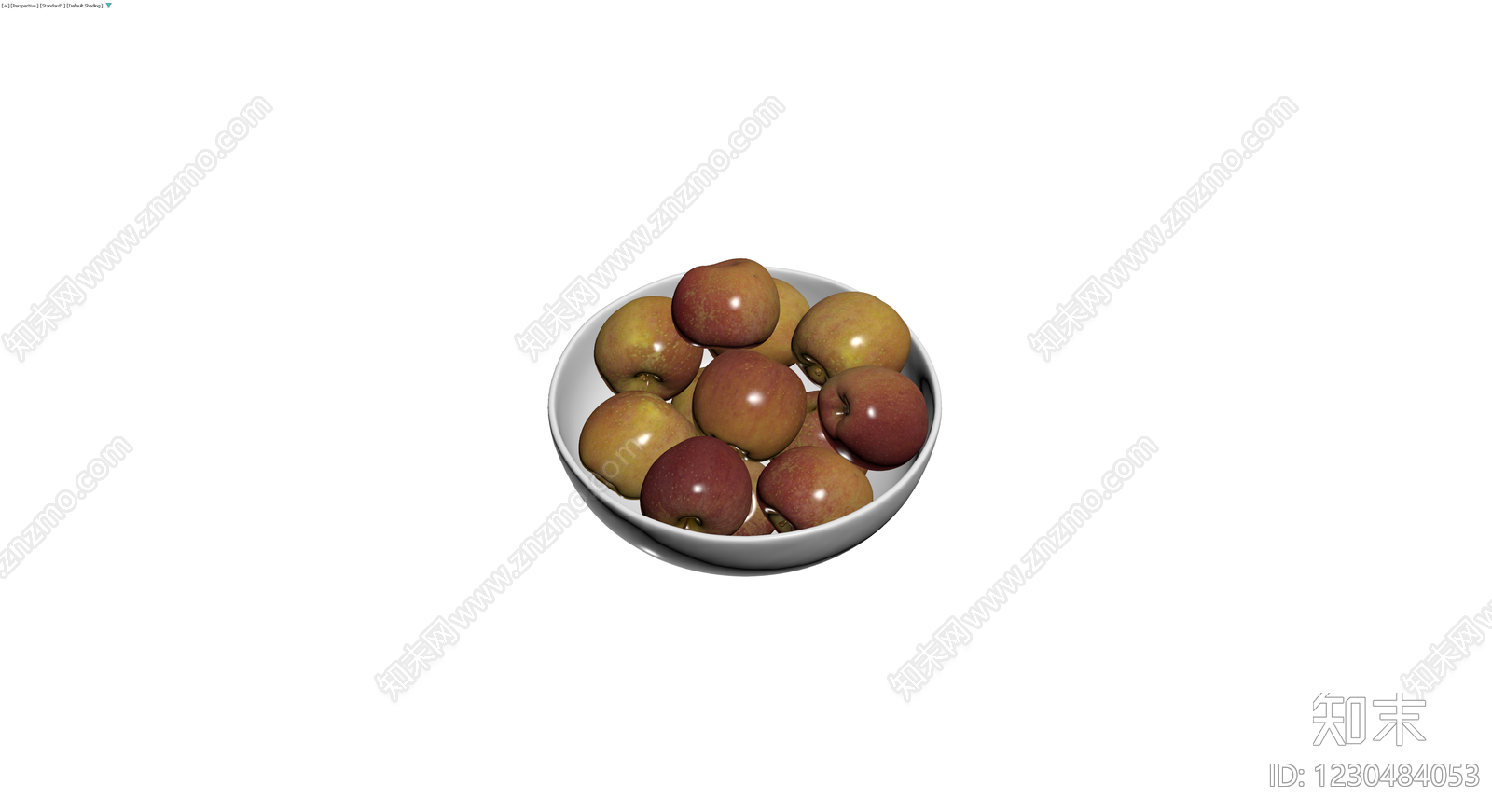 白瓷碗盛苹果组合3D模型下载【ID:1230484053】