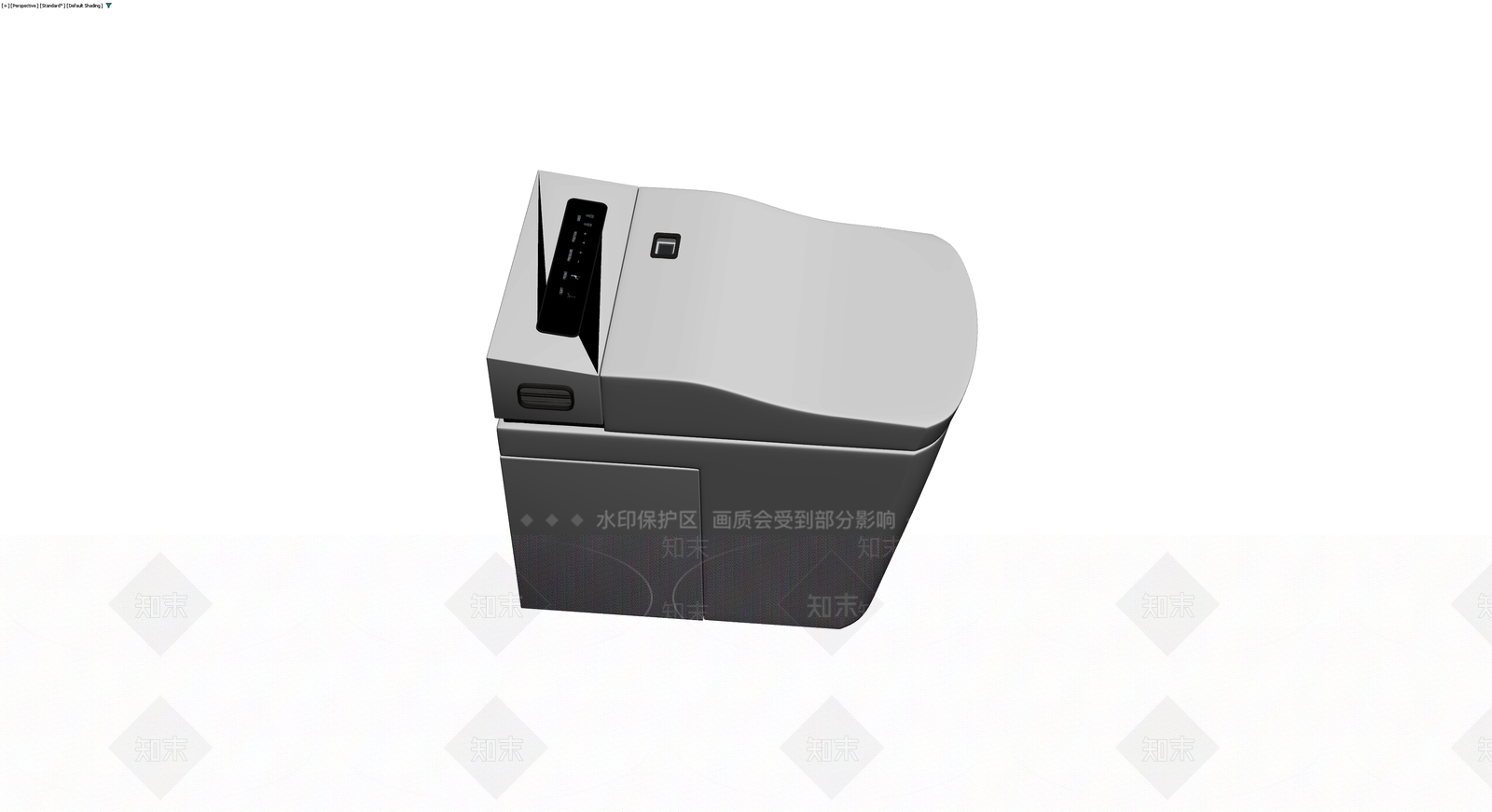 现代智能马桶灰模3D模型下载【ID:1230375716】
