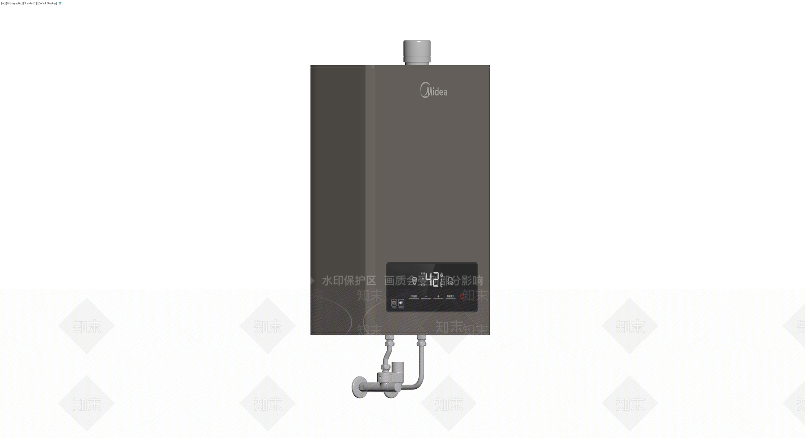 美的燃气热水器整机3D模型下载【ID:1230397660】