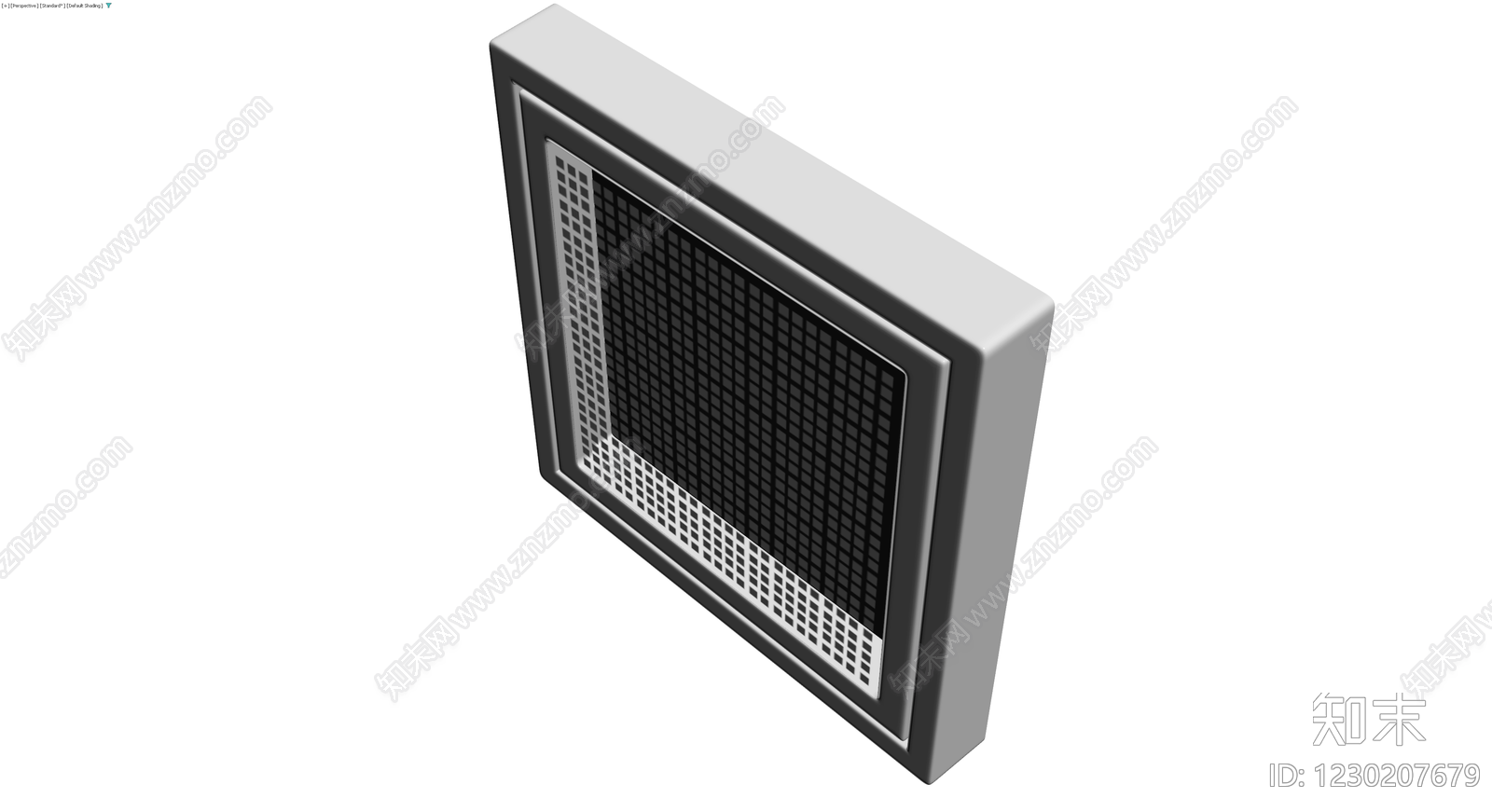 灰色网格方形通风口3D模型下载【ID:1230207679】