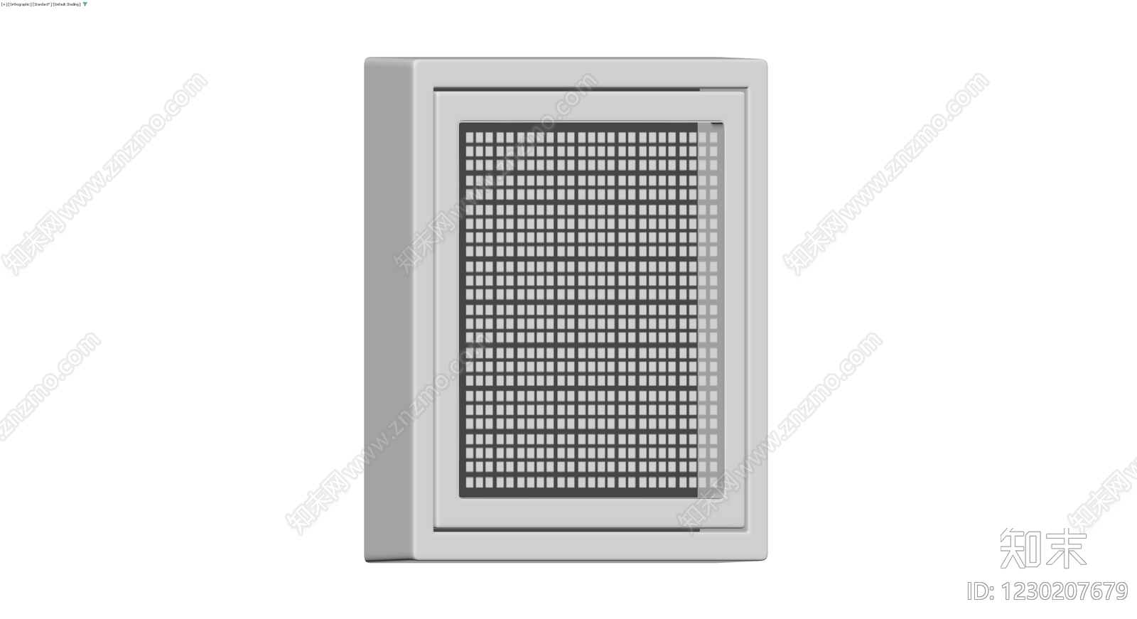 灰色网格方形通风口3D模型下载【ID:1230207679】