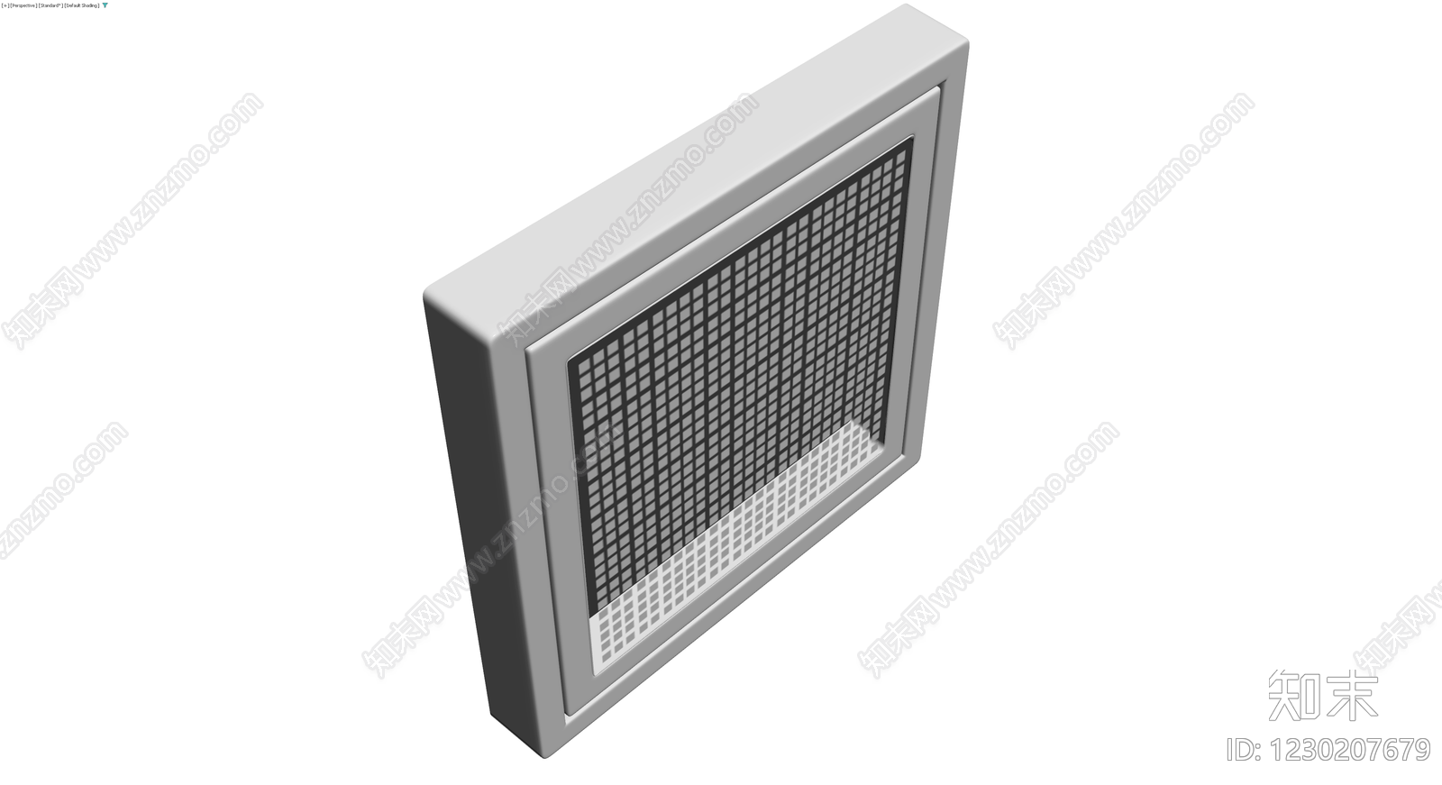 灰色网格方形通风口3D模型下载【ID:1230207679】