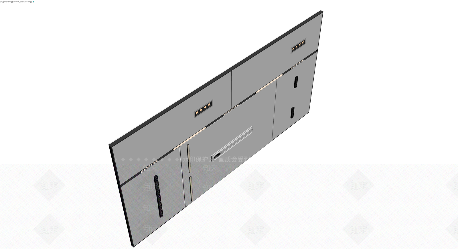 现代风格双开门柜体3D模型下载【ID:1230323948】