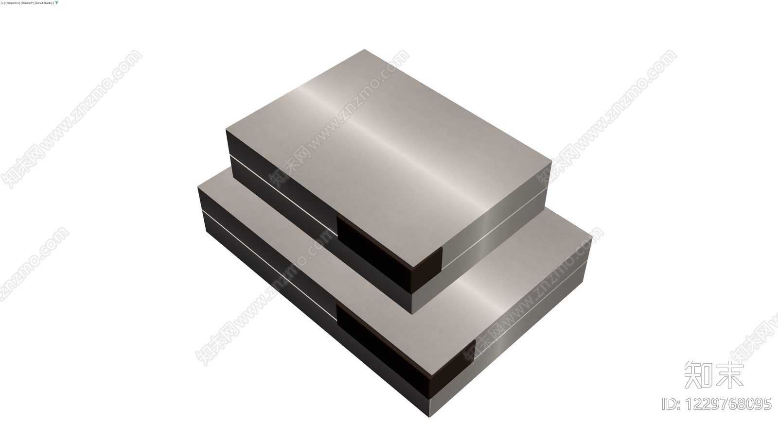 现代金属双层抽屉柜3D模型下载【ID:1229768095】