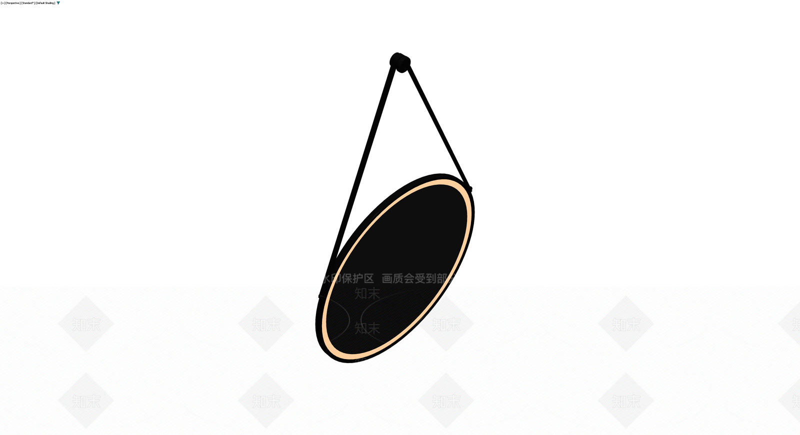 悬挂式椭圆装饰镜3D模型下载【ID:1230402102】