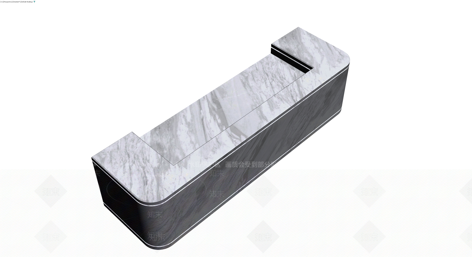 大理石纹理接待台3D模型下载【ID:1229648628】