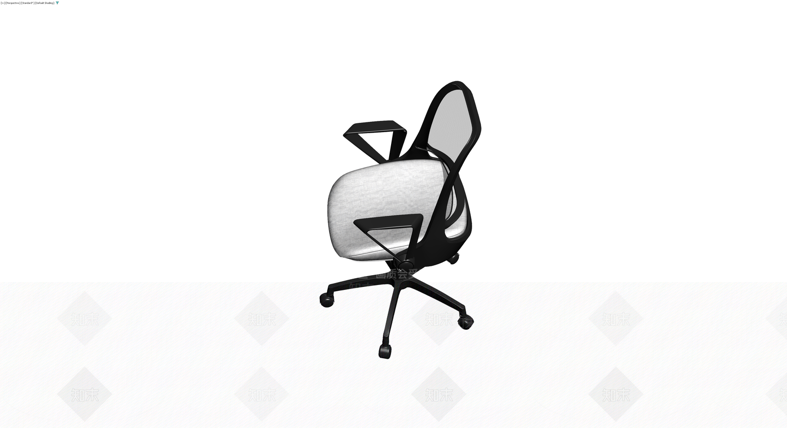 黑白配色办公椅3D模型下载【ID:1230361766】