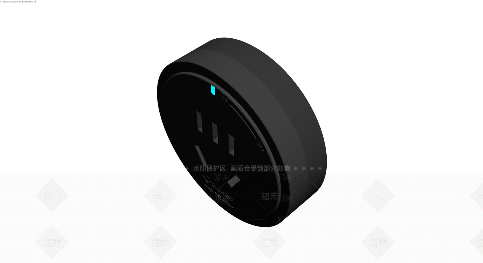 公牛品牌黑色圆形插座3D模型下载【ID:1229606221】