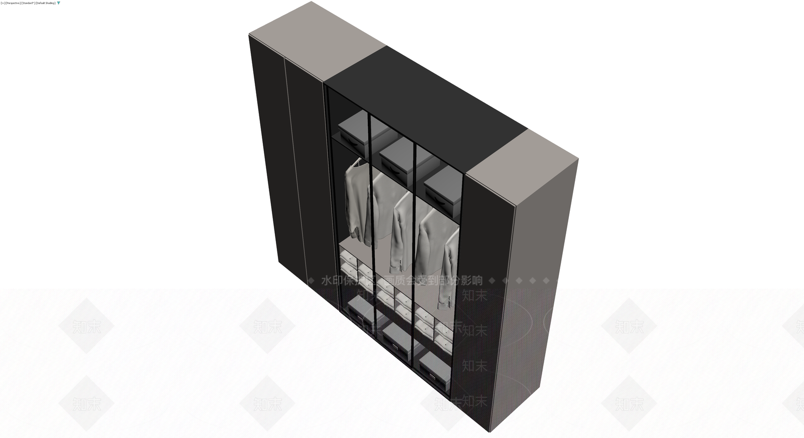 现代组合衣柜模型3D模型下载【ID:1229954844】