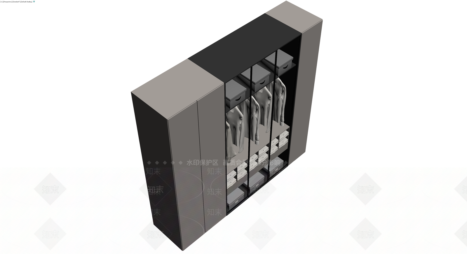 现代组合衣柜模型3D模型下载【ID:1229954844】