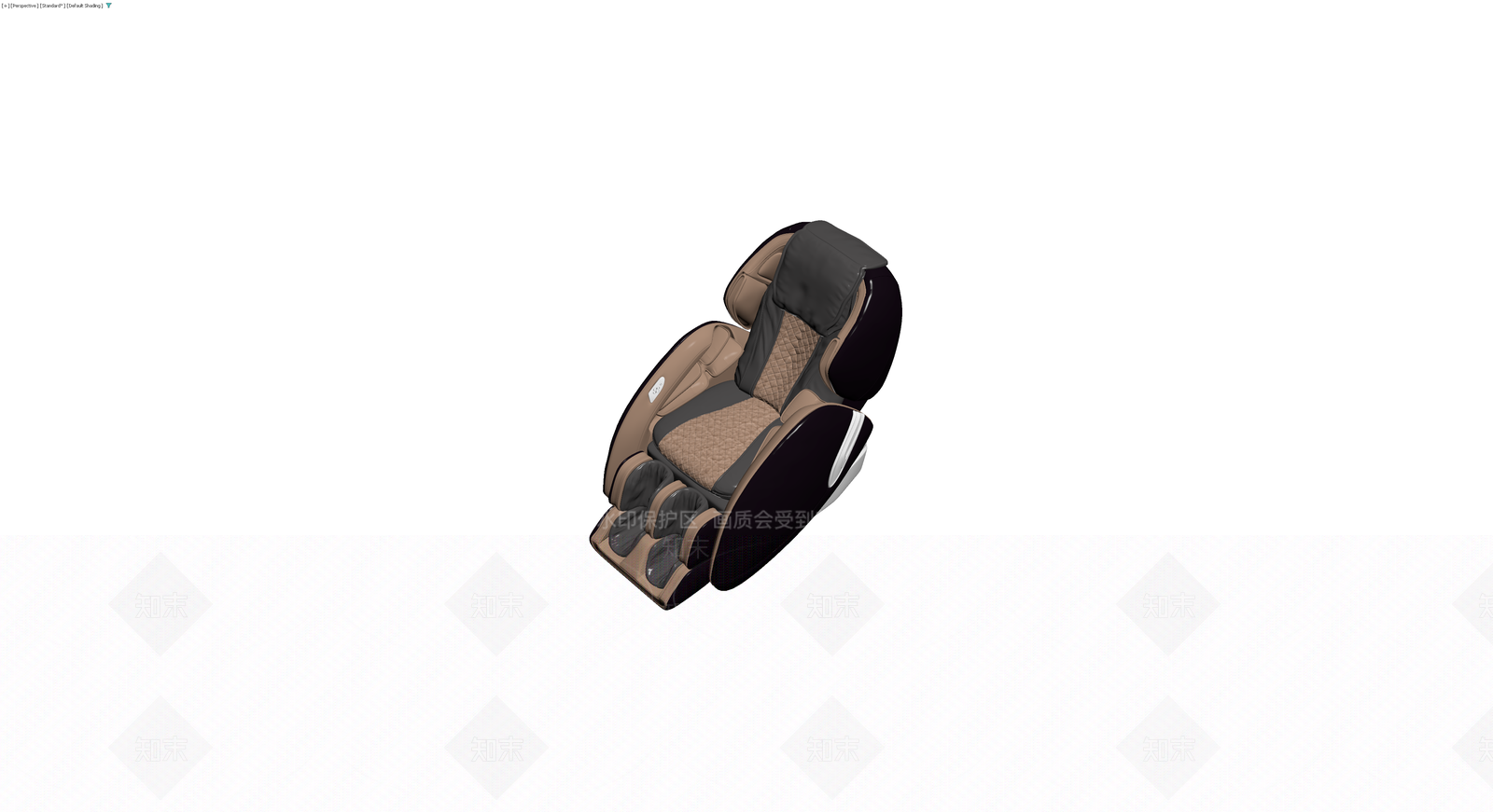 黑棕配色按摩椅3D模型下载【ID:1230760111】