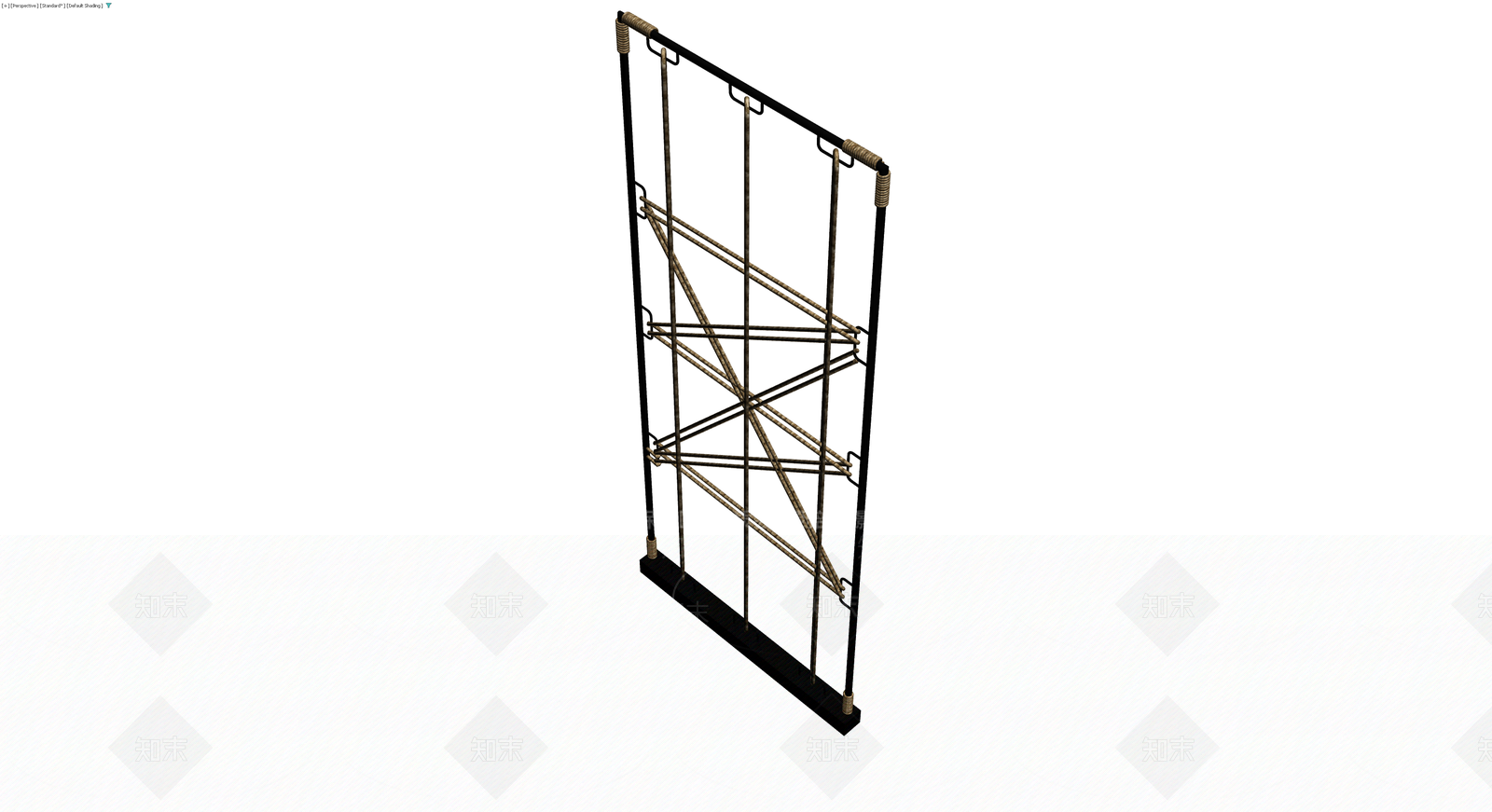 绳编金属隔断架3D模型下载【ID:1230426900】