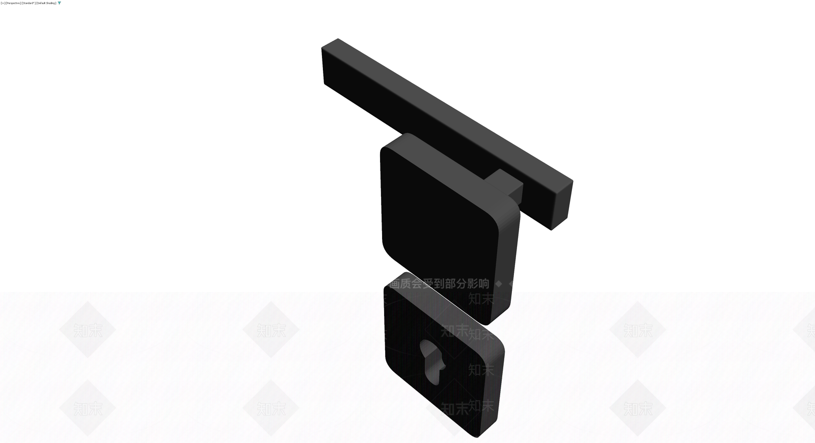 现代方型门锁把手3D模型下载【ID:1230628682】