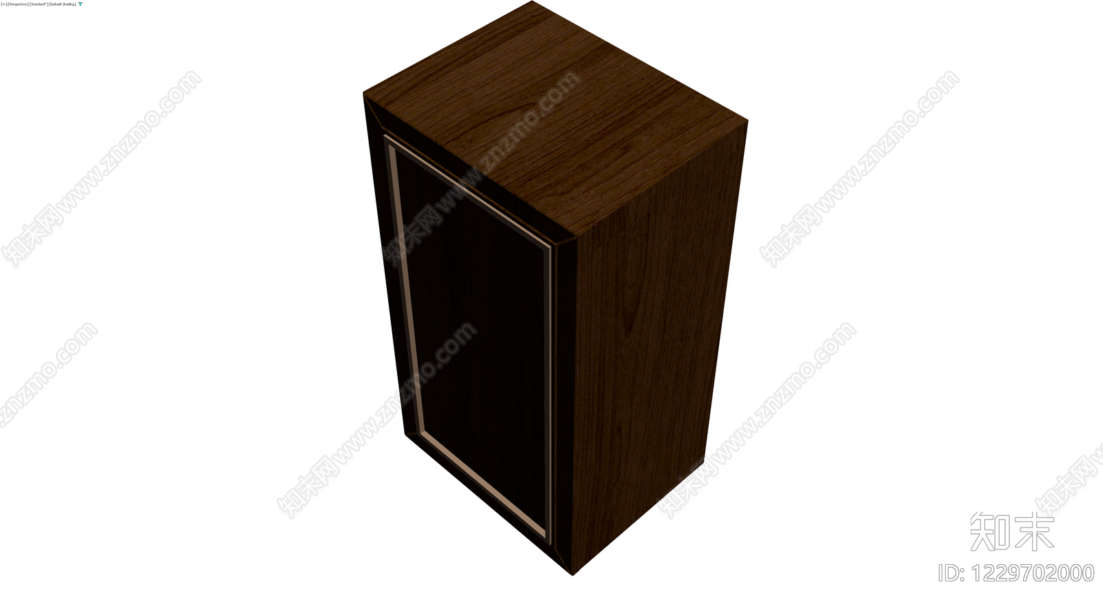 深色木纹单门柜体3D模型下载【ID:1229702000】