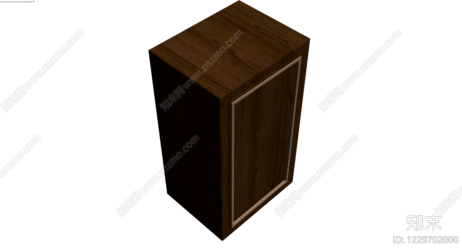 深色木纹单门柜体3D模型下载【ID:1229702000】