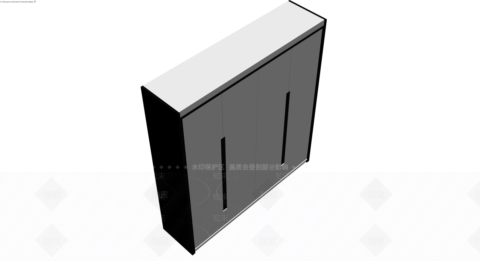 四门储物柜灰模3D模型下载【ID:1230122404】