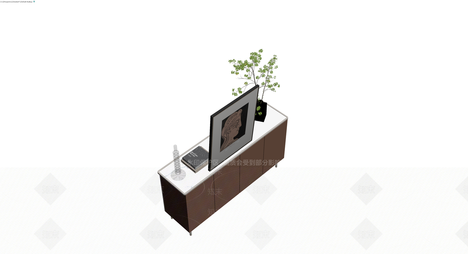 现代风格大理石餐边柜3D模型下载【ID:1229874743】