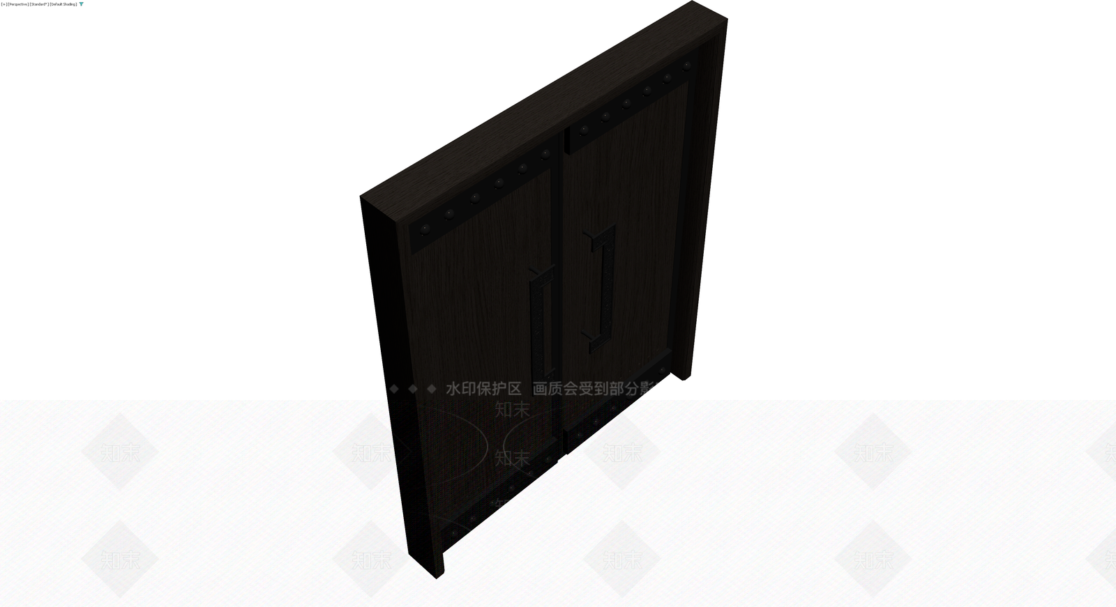 深色双开门柜体3D模型下载【ID:1230358737】