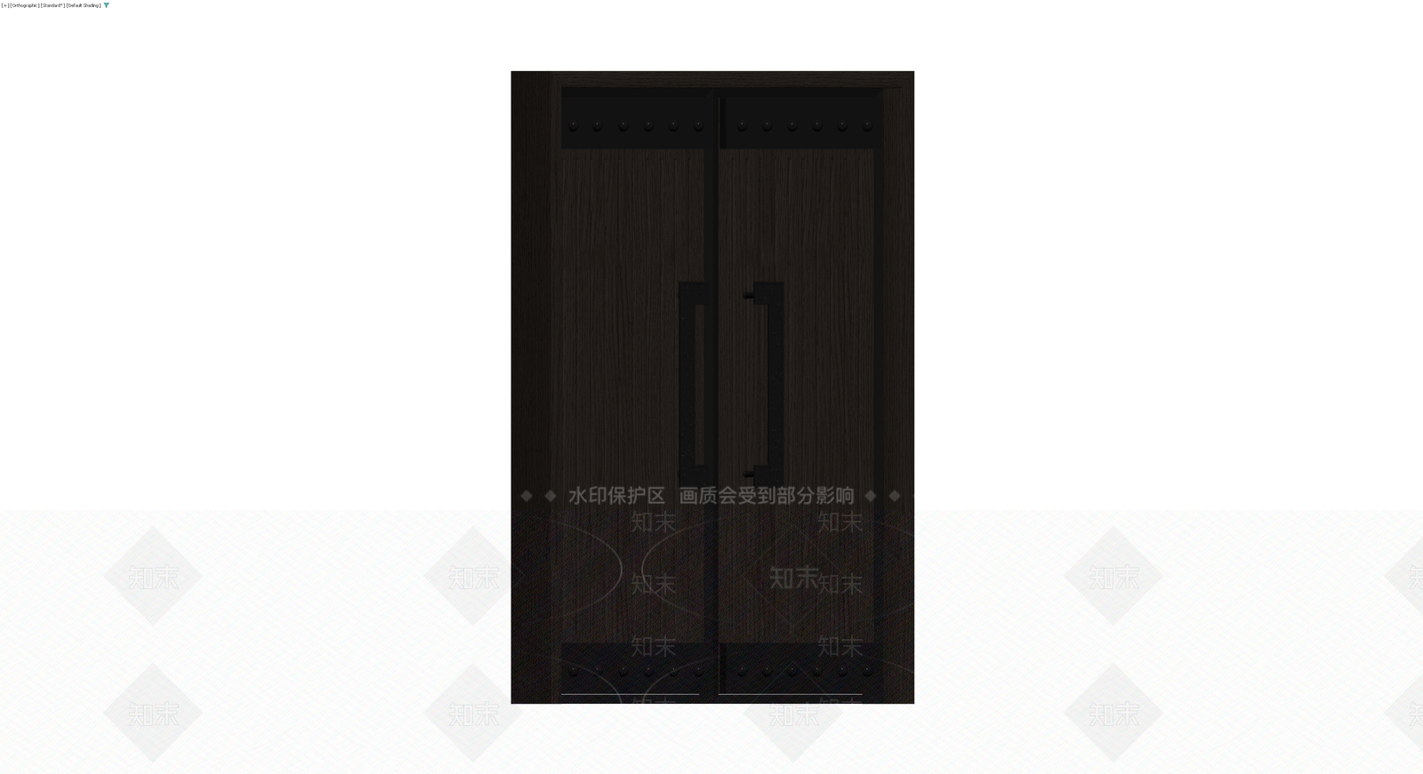 深色双开门柜体3D模型下载【ID:1230358737】