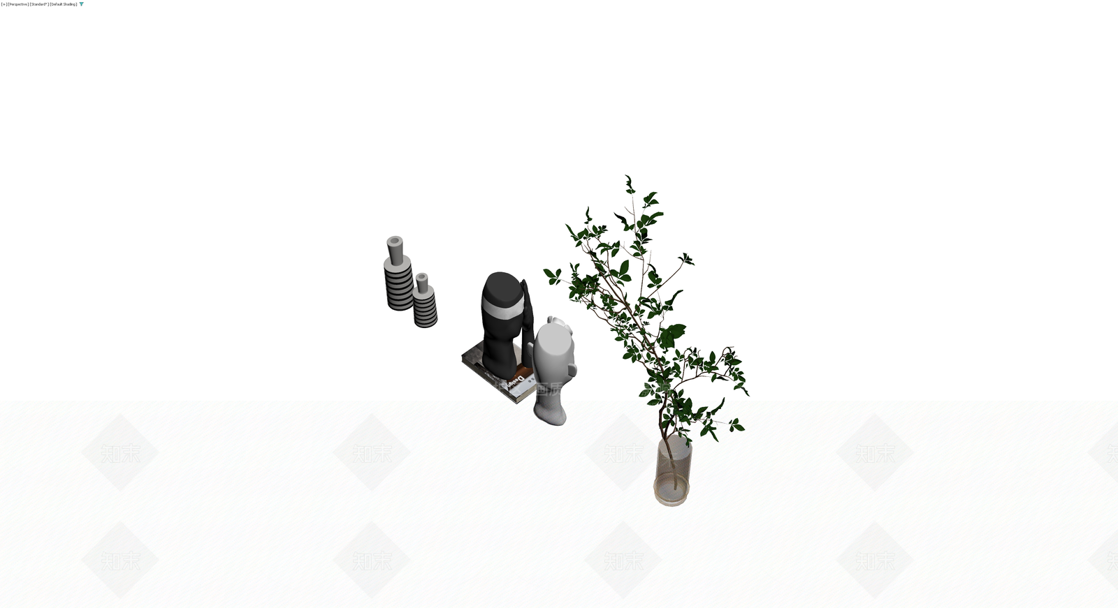 装饰摆件组合3D模型下载【ID:1230389513】