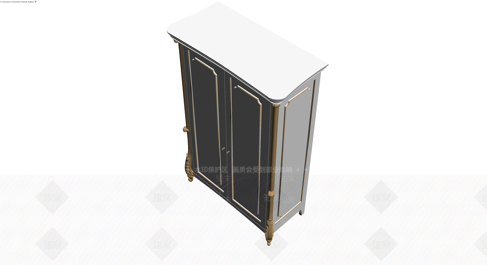 欧式三门储物柜3D模型下载【ID:1229890445】
