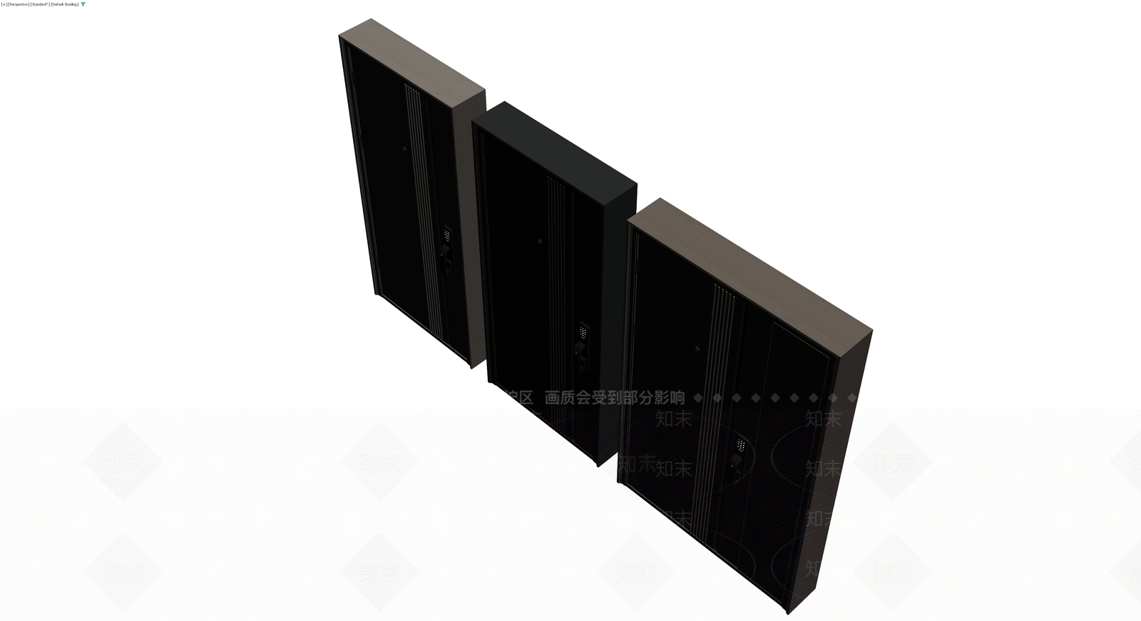 三款带密码锁门体3D模型下载【ID:1229856043】