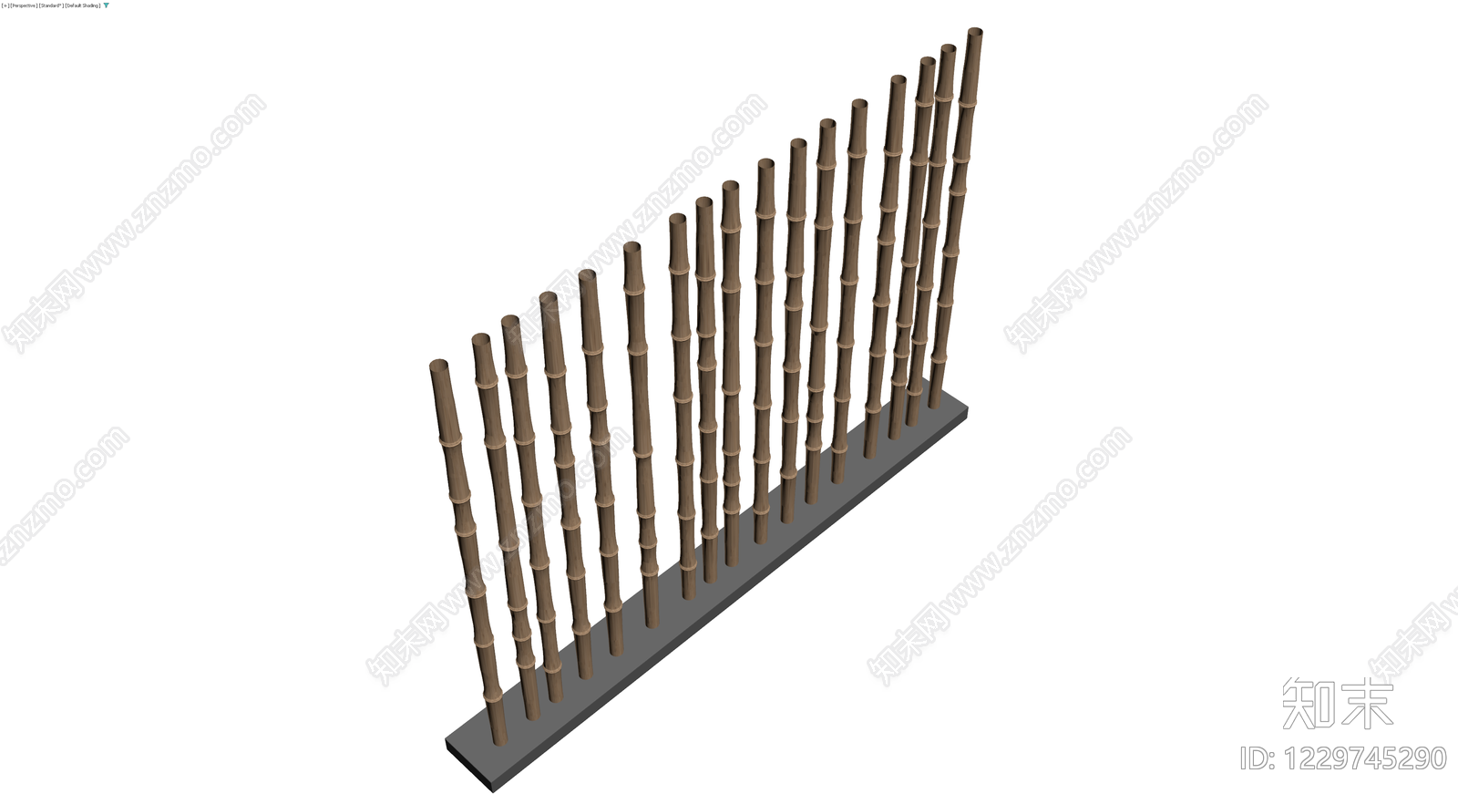 竹篱笆栅栏组件3D模型下载【ID:1229745290】
