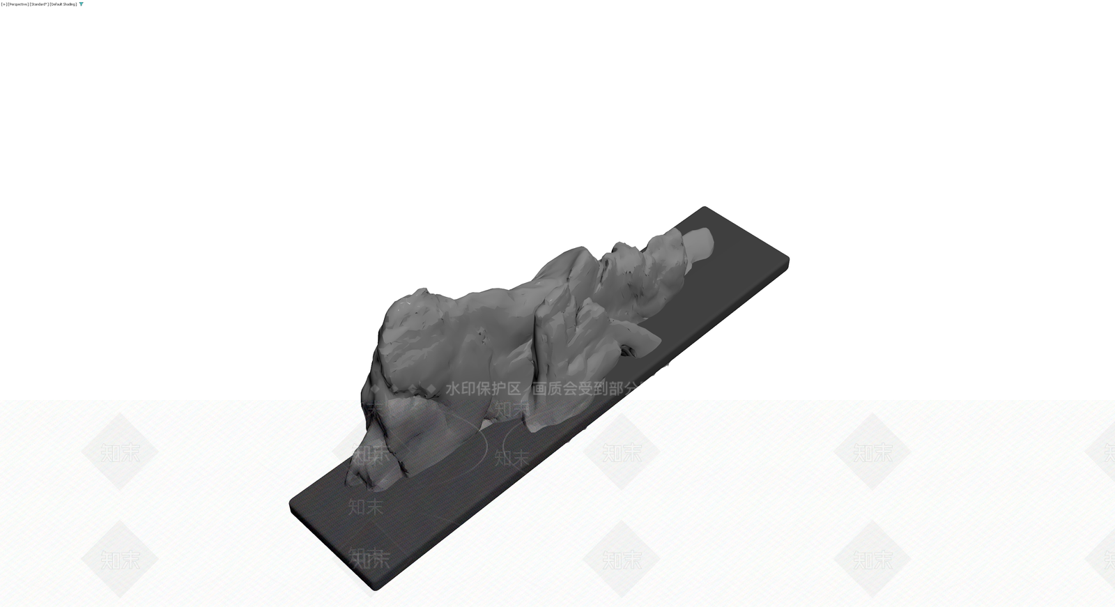 灰色泥塑风格雕塑3D模型下载【ID:1230412007】