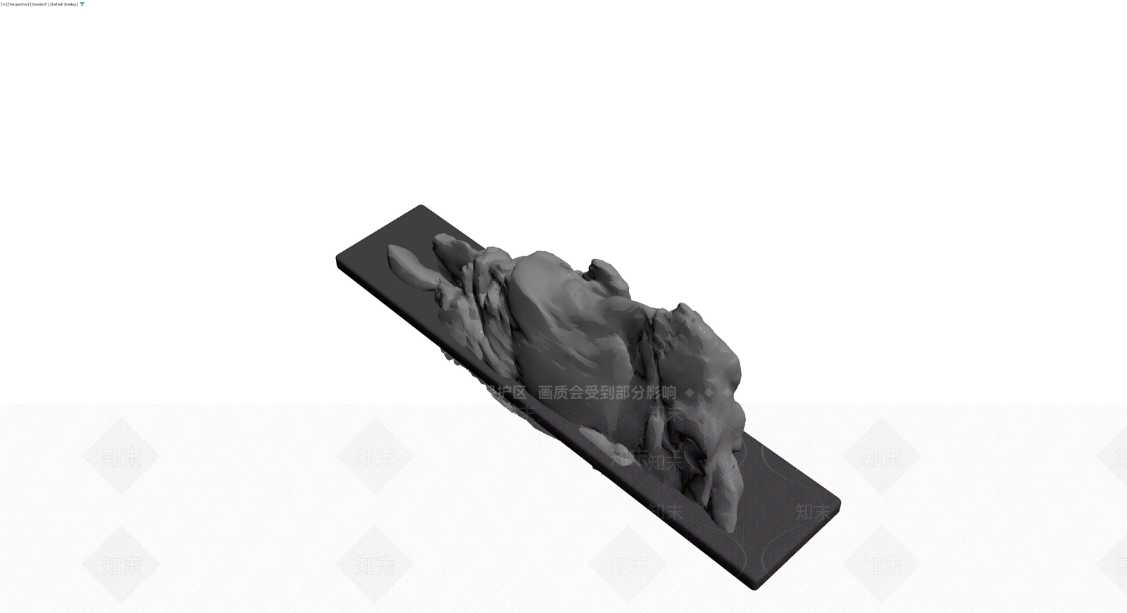灰色泥塑风格雕塑3D模型下载【ID:1230412007】