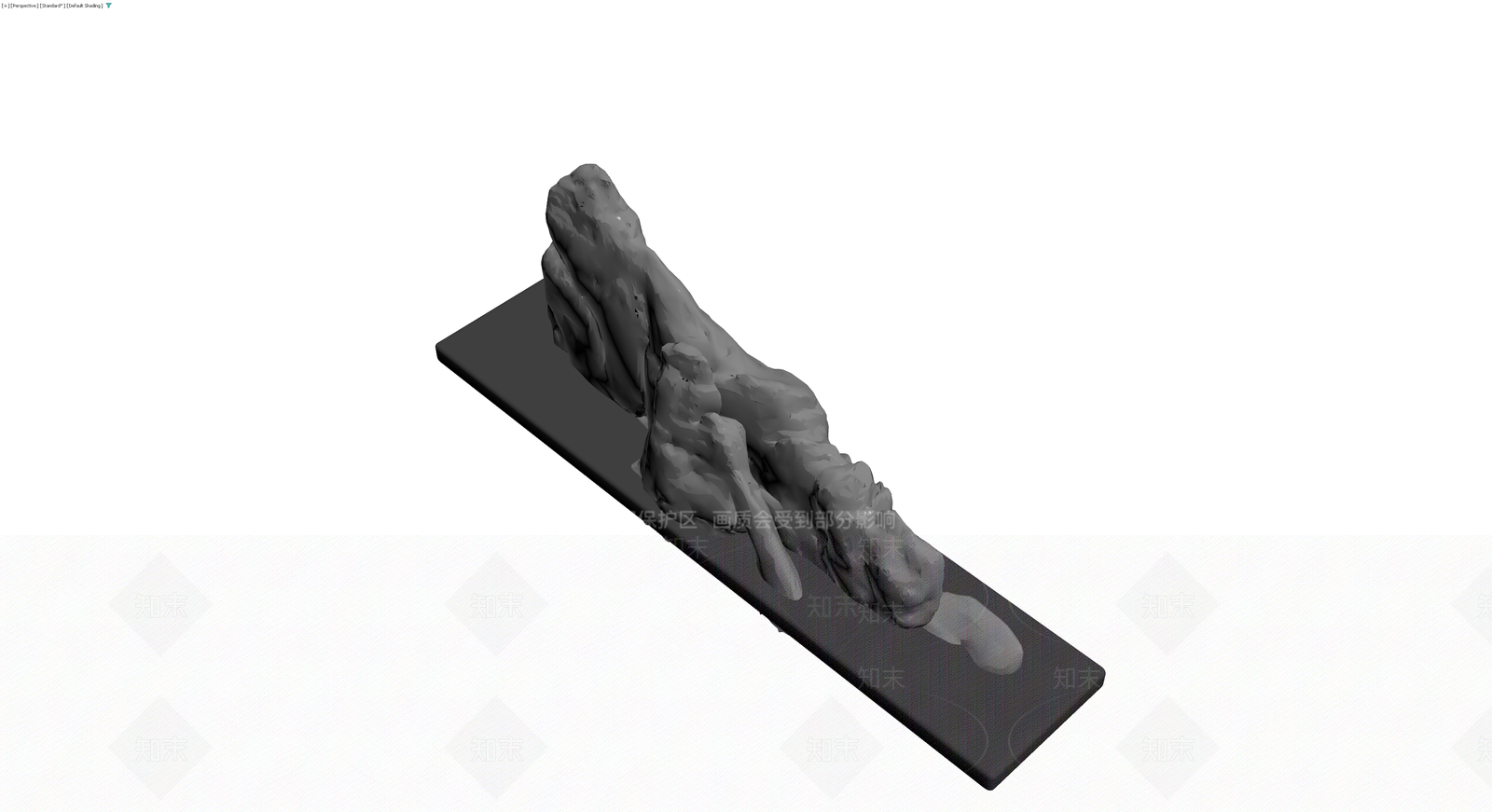 灰色泥塑风格雕塑3D模型下载【ID:1230412007】