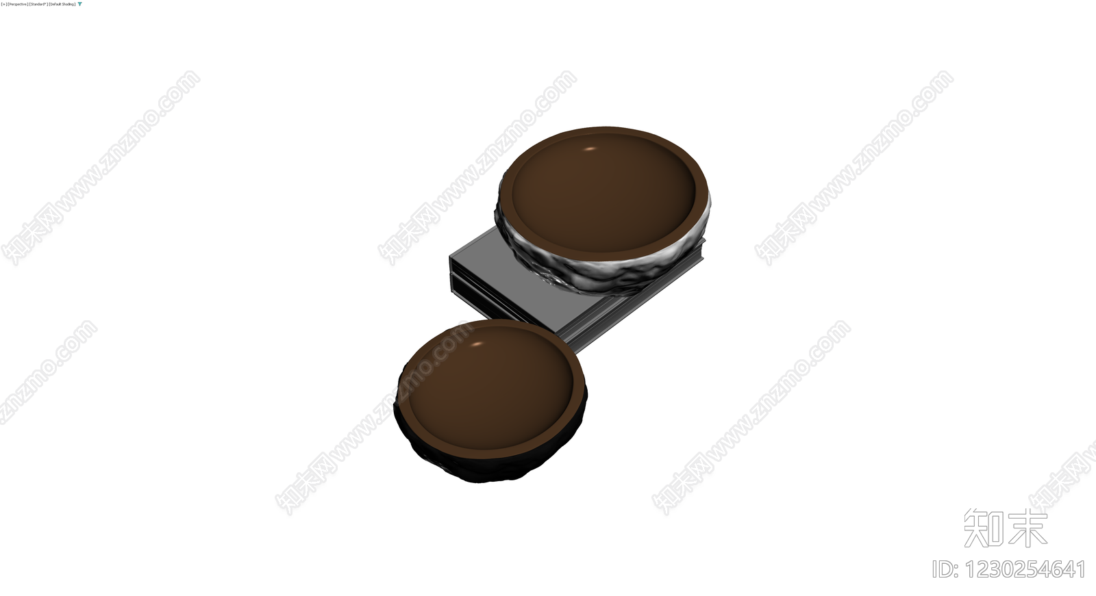 双碗组合器皿（灰模）3D模型下载【ID:1230254641】