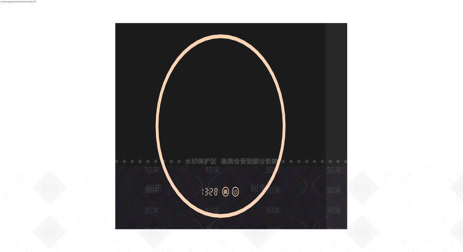 黑色智能加热面板3D模型下载【ID:1230341700】